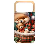 Cute Pomeranian Puppy for Pom Mom Dog Lover Cozy Christmas Coque pour iPhone 17 Pro Max