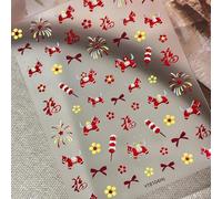 Cute Pony Nail Art Autocollant Bonne chance Cheval Decal Nouvel An Manucure Décoration
