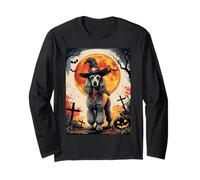 Cute Poodle Dog Witch Spooky Ghost Halloween Costume Manche Longue