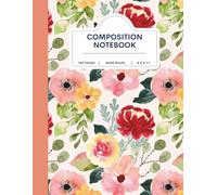 Cute Poppy Flower Composition Notebook College Ruled: Aesthetic School Supplies for Girls & Teens