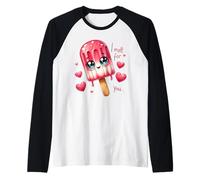 Cute Popsicle I Melt for You Saint-Valentin Love Manche Raglan
