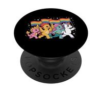 Cute Pride Parade Creature Squad - LGBTQ Fantasy Art PopSockets PopGrip Adhésif
