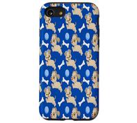 Cute Puppies Bones White Dog Bones Blue Ball Animal Lover Coque pour iPhone SE (2020) / 7/8