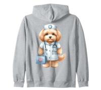 Cute Puppy Nurse Stéthoscope médical pour Chien Sweat à Capuche