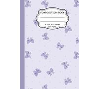 Cute Purple Composition Notebook, College Ruled Paper, 7.5" x 9.75", 120 Pages: Purple background with cute bow Illustrations Composition Book from Scarlet Sky Books