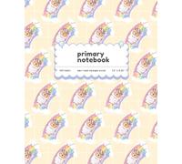Cute Rainbow Llama Primary Composition Notebook - Half-Page Primary Ruled with Dotted Lines & Drawing Space, 9.75" x 7.5", 110 Pages, Soft Cover, ... for School, Journaling, Home, and Office