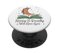 Cute Reading Quote for Librarians Book Lover and Book Nerd PopSockets PopGrip Adhésif