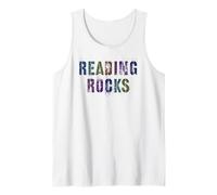 Cute Reading Rocks Literacy Crew SPED Rockstar Readsolotl Débardeur