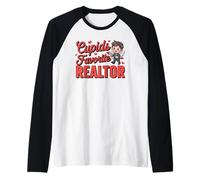 Cute Realtor Broker Valentines Day Cupidon Agent Immobilier Manche Raglan