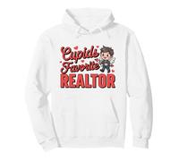 Cute Realtor Broker Valentines Day Cupidon Agent Immobilier Sweat à Capuche