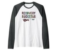 Cute Recovery Rockstar Sober Clean Living AA NA Hope Award Manche Raglan