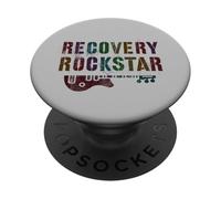 Cute Recovery Rockstar Sober Clean Living AA NA Hope Award PopSockets PopGrip Adhésif