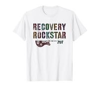 Cute Recovery Rockstar Sober Clean Living AA NA Hope Award T-Shirt