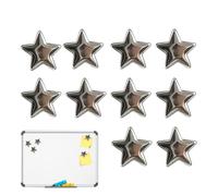Cute Refrigerator Magnets - 10 Piece Resin Star Mini Decorative Magnet Set | Adorable Fridge and Cabinet Stickers | Colorful Small Magnets for Office Desk Locker Kitchen Party Shelf Counter