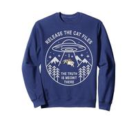 Cute Release The Cat Files Alien Side Quests UFO Science-Fiction Sweatshirt