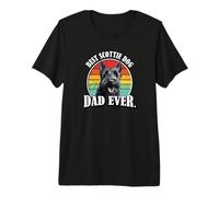 Cute Retro Vintage Dad Scottish Terrier Lover T-Shirt Haut de Gamme