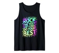 Cute Rock The Test DO Your Best Teacher Music Crew Band Débardeur