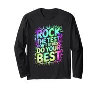 Cute Rock The Test DO Your Best Teacher Music Crew Band Manche Longue