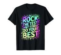 Cute Rock The Test DO Your Best Teacher Music Crew Band T-Shirt