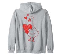 Cute Romantic Goose Heart Love Sweat à Capuche
