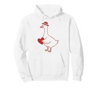 Cute Romantic Goose Heart Love Sweat à Capuche