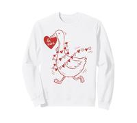 Cute Romantic Goose Heart Love Sweatshirt