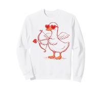 Cute Romantic Goose Heart Love Sweatshirt