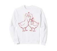 Cute Romantic Goose Heart Love Sweatshirt