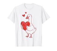 Cute Romantic Goose Heart Love T-Shirt