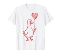 Cute Romantic Goose Heart Love T-Shirt