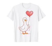 Cute Romantic Goose Heart Love T-Shirt