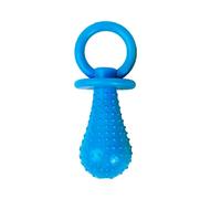 Cute Rubber Milk Bottle Pacifier Shaped Squeaky Dog Toy Pet Chew Teething Molar Toy Dog Supplies Random Color 1pc Chew