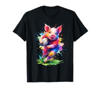 Cute Rugby Pig Running with Ball T-Shirt