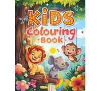 Cute Safari & Jungle Animals Coloring Book for Kids: Fun Side-by-Side Colored and Outline Illustrations to Learn and Color - Lion, Elephant, Giraffe, Tiger, Panda & More”