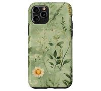 Cute Sage Green Floral Wildflower Floral Botanical Flowers Coque pour iPhone 11 Pro