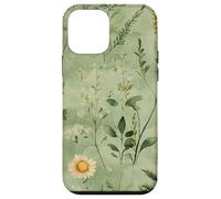 Cute Sage Green Floral Wildflower Floral Botanical Flowers Coque pour iPhone 12 Mini