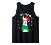 Cute Sarcastic Christmas Llama Outfit Graphic Design Style Débardeur