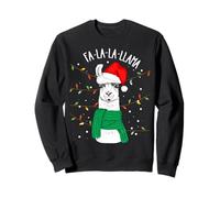 Cute Sarcastic Christmas Llama Outfit Graphic Design Style Sweatshirt