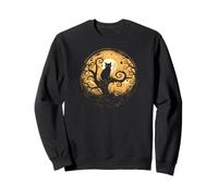 Cute Scary Cat Halloween Night Pumpkin Sweatshirt