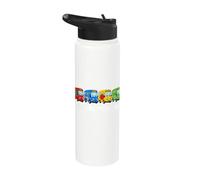 Cute School Bus Ready to Learn Back to School Day Stainless Steel Insulated Water Bottle