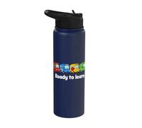 Cute School Bus Ready to Learn Back to School Day Stainless Steel Insulated Water Bottle