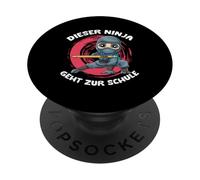 Cute School Ninja Boy Scolarisation École Ninja PopSockets PopGrip Adhésif