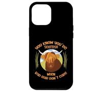 Cute Scottish Highland Cow - Bad Hair Don´t Care Coque pour iPhone 12 Pro Max