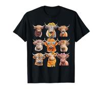 Cute Scottish Highland Cow Pattern for Teacher Cow Lovers T-Shirt