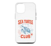 Cute Sea Turtle Club Slow Tide Days Ocean Beach Life Lover Coque pour iPhone 12/12 Pro