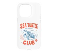 Cute Sea Turtle Club Slow Tide Days Ocean Beach Life Lover Coque pour iPhone 15 Pro