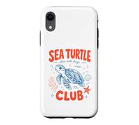 Cute Sea Turtle Club Slow Tide Days Ocean Beach Life Lover Coque pour iPhone XR