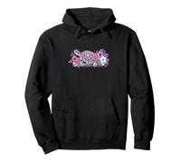 Cute Sea Turtle Pink Green Hibiscus Flowers Hawaiian Mandala Sweat à Capuche