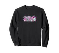 Cute Sea Turtle Pink Green Hibiscus Flowers Hawaiian Mandala Sweatshirt