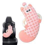 Cute Seatbelt Pillow, Plush Car Seat Strap Cushion, Soft Neck Support Pad, Comfortable Shoulder Protector, Auto Travel Accessory, 23 x 53cm 300g Pink Yellow Blue
